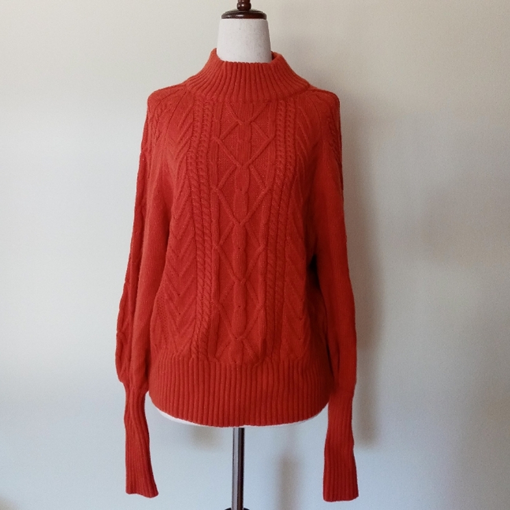 Orange Fall Chunky Sweater